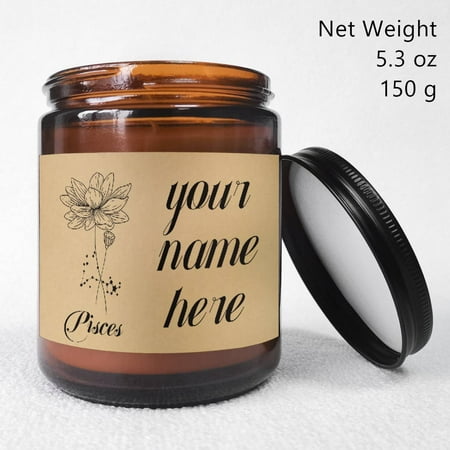 

WNGSHA Pisces Birth Month Flower Custom Your Name Candle Gift For Mother Girlfriend Bestfriend Women Her Girl Aunt Personalized Sweet Cool Special Trendy Stuff Christmas Thanksgiving Anni
