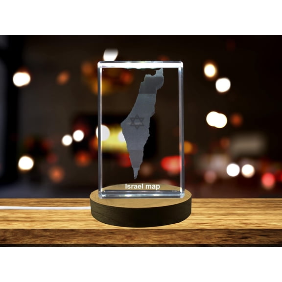 Israel 3D Engraved Crystal 3D Engraved Crystal Keepsake/Gift/Decor/Collectible/Souvenir