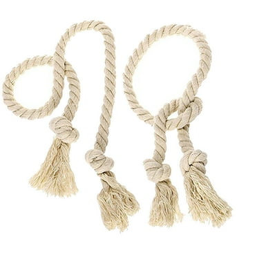 Curtain Tiebacks Ropes, 2PCS Natural Cotton Curtain Rope Tiebacks- Curtain Decorative ,Decorative Handmade Tie Backs Curtain Holdbacks Holders Cord for Window Sheer Drapes Indoor Outdoor