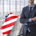thumbnail image 4 of 1Ensemble Cravates pour Hommes Polyester Soie Long et Fin Design Créatif pour Fêtes Impression Drapeau, 4 of 8