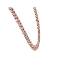 thumbnail image 2 of 8.43Cttw Round Cut Diamond Cuban Link Statement Necklace 14K Rose Gold 17.5 In, 2 of 7