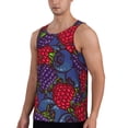 thumbnail image 2 of KLL Wild Berries Print Men's Muscle Gym Workout Stringer Tank Tops Bodybuilding Fitness T-Shirts Tank Tops Men-4X-Large, 2 of 7