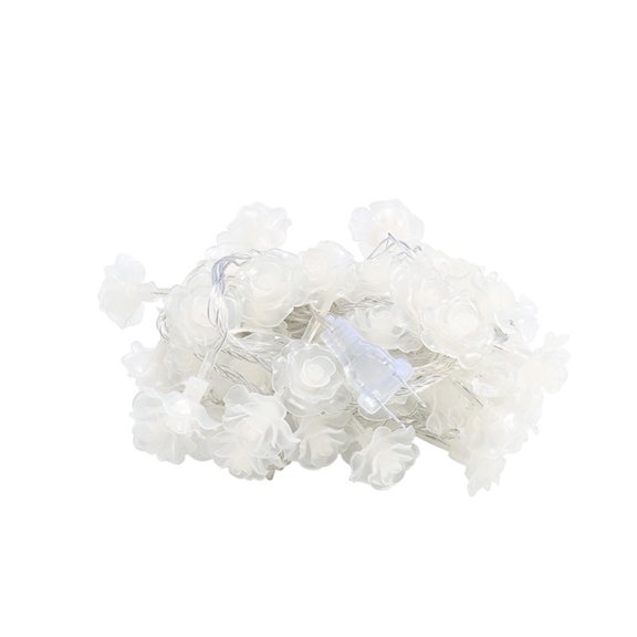 Kraoden Flower String Lights, 10 LEDs Flower Fairy Lights Battery Operated, Indoor Outdoor Lights for Bedroom Party Garden Holiday