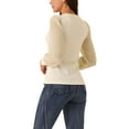 thumbnail image 3 of INSPIRE CHIC Women's Blouses Dressy Casual V Neck Top Swiss Dot Long Sleeve Shirts, 3 of 4
