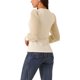 thumbnail image 3 of Blusas de mujer INSPIRE CHIC, elegantes y casuales, top de cuello en V, con puntos suizos, camisetas de manga larga, 3 of 5