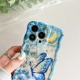 thumbnail image 3 of Oil Painting Butterfly Rose Flower Moon Glossy Soft  for iPhone Case (Pink,iPhone 12 Pro Max), 3 of 6