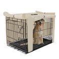 thumbnail image 2 of Seamander Durable 24" Dog Crate Cover with Mesh Window, Tan, 2 of 4