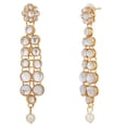 thumbnail image 6 of Efulgenz Faux Kundan Stone Multi Layered Strand Heavy Indian Bridal Set Long Necklace with Dangle Earrings Jewelry for Women, 6 of 6