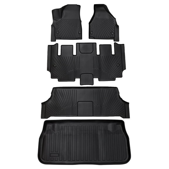 BaiCH Car Floor Mats for Chrysler Pacifica 2017-2024 All Weather TPE Rubber Floor Liners Protection