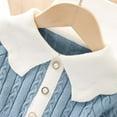 thumbnail image 5 of Bixock Fall and Winter Clothes,Toddler Girls Dresses,Girls' Fall Fashion Solid Color Knitted Long Sleeve Collar Dress, 5 of 5