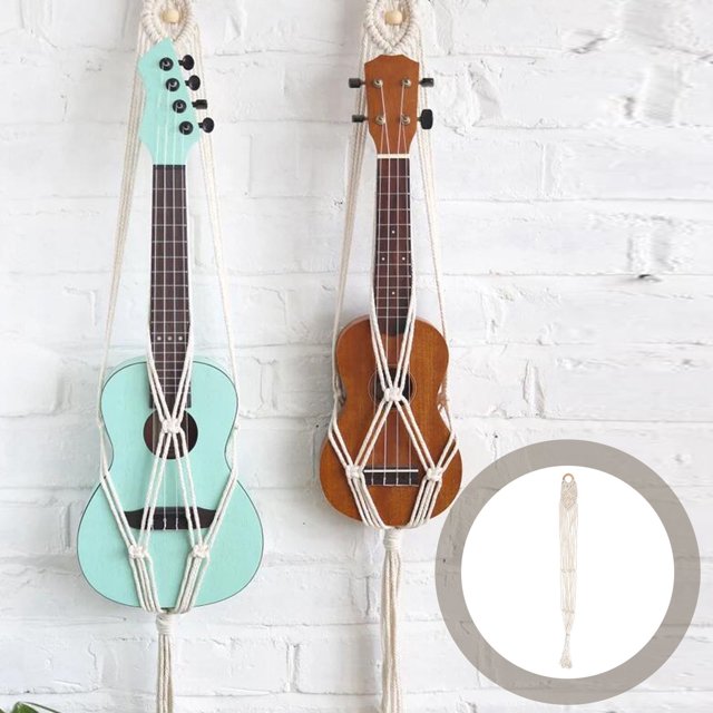 FENGGUIQU Colgador De Pared Para Instrumentos De Macramé Y Lino Beige Para Y Almacenamiento