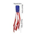 thumbnail image 3 of American Flag Style Windbags Patriotic Windsock Embroidered With Stars, Red, White And Blue Decorations For Independence Day, 4th of July, Memorial Day, 3937in Long, 3 of 6