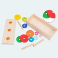 thumbnail image 3 of Puzzle Game Wooden Tower, Smooth Edges Safe 10 Rings Wooden Tower Enhance Logic Thinking  for Kids Small Size, 3 of 7