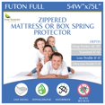 thumbnail image 1 of Protector de colchón completo Futon Four Seasons Essentials, 137 x 191 cm, impermeable, con cierre, 1 of 9