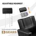 thumbnail image 6 of KtaxonHydraulic Barber Chair, 330 lbs  Heavy Duty Capacity Reclining Salon Stool, Black Leather, 6 of 9