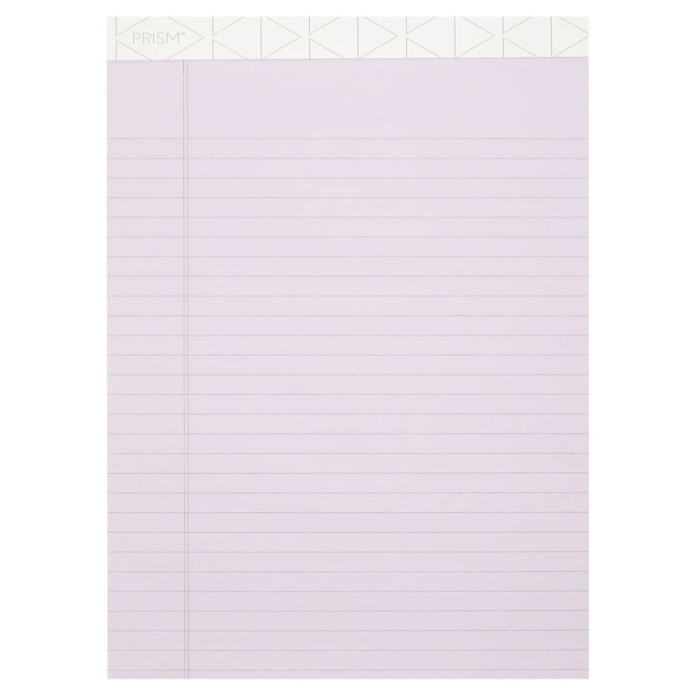 Prism + Colored Writing Pads, Wide/Legal Rule, 50 Assorted Pastel-Color 8.5 x 11.75 Sheets, 6/Pack Prism + Colored Writing Pads, Wide/Legal Rule, 50 Assorted Pastel-Color 8.5 x 11.75 Sheets, 6/Pack
