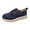 Blue, variant on Suede Loafers for Women Casual Round Toe Double Buckle Strap Platform Lug Sole Slip on Orthopedic Walking Shoes Brown Size 8