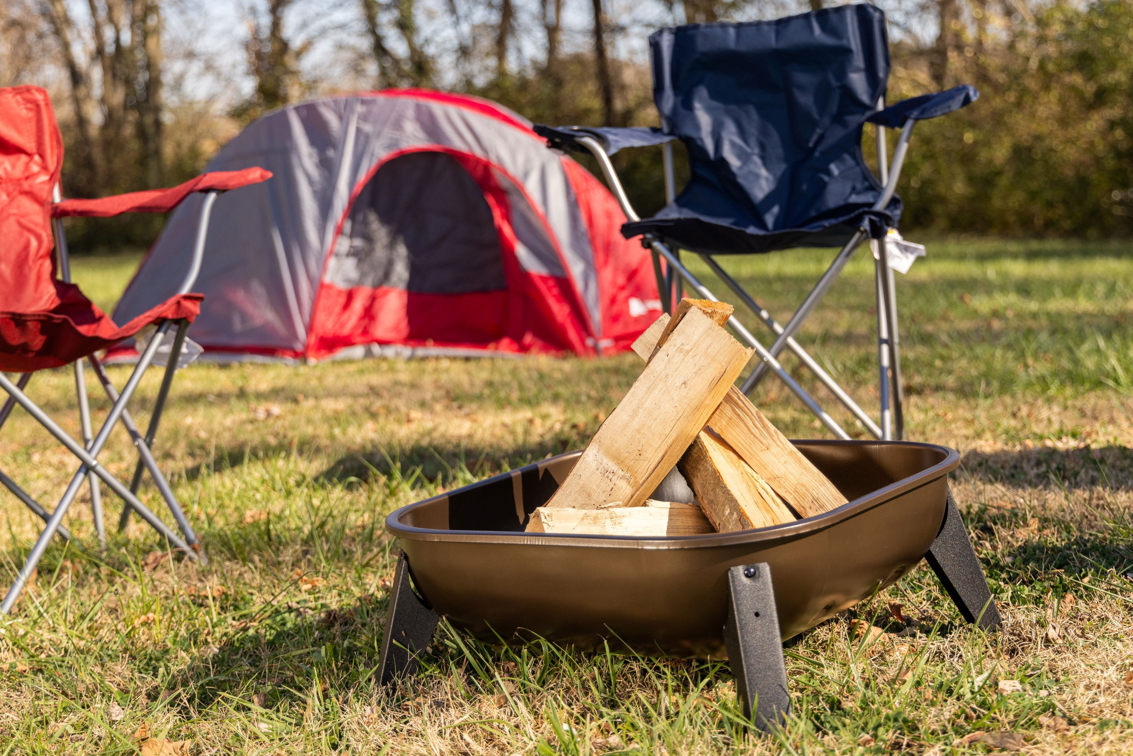 Americana Hang-A-Round Portable Fire Pit – Adventure-Ready, Easy to Carry, and Built for the Outdoors