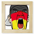 thumbnail image 1 of Germany Flag Facial Makeup Head Screang Cap Square Picture Frame Wall Tabletop Display, 1 of 3