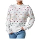 thumbnail image 2 of Suéter de cuello redondo para mujer, moda informal, color, manga larga, cuello redondo, suéter para mujer, 2 of 9