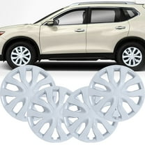4Pcs 17inch Wheel Rim Cover Hubcaps Compatible with Nissan Rogue 2014-2020,Compatible with Steel Wheels,Snap on Installation,ABS PC Material,White Lacquer