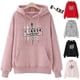 thumbnail image 2 of Nueva Moda De Las Mujeres Caliente tops Otoño Invierno Casual Abrigo Con Capucha Suelta Sudadera Patrón De Plumas Jersey, 2 of 4