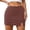 Brown, variant on Unir Women's Side Slit Pencil Skirt, Y2K High Waist Stretch Cotton Mini Skirt, 1PC, S-XL