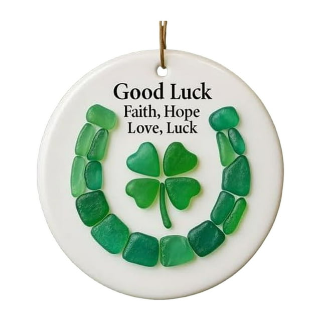 Handmade Ceramic Sea Glass Pendant Ornament Charm Decorative Home