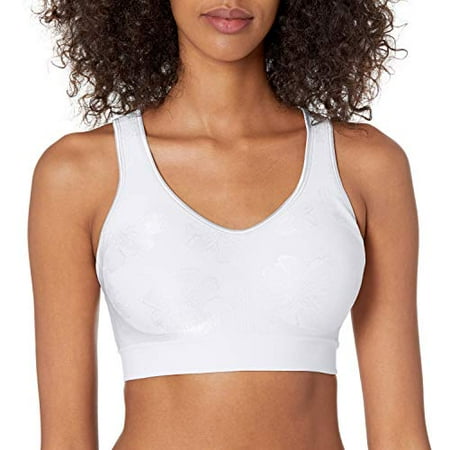 

Bali Women s Comfort Revolution Shaping Wirefree Bra DF3488 White Tropic Medium