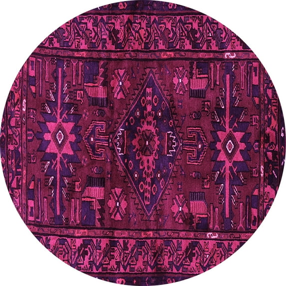Ahgly Company Indoor Round Persian Pink Traditional Area Rugs, 6' Round