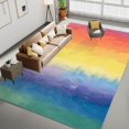 thumbnail image 4 of Area Rug 3x5 ft Living Room Non-Slip Rug, Rainbow Gradient Oil Painting Colorful 3D Print Floor Carpet, Soft Large Area Rugs for Bedroom Dining Room Kitchen, Washable Low-Pile Rug, 4 of 8