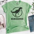 thumbnail image 2 of Mamasaurus T-shirt, Unisex Women's Shirt, Awesome Mom Shirt, Heather Apple Green, Small, 2 of 6