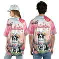 thumbnail image 5 of Hello Valentine’s Day Border Collie Flower Crown Romantic Pink Floral All Over Print 3D Baseball Shirt Borders Dog Lovers Gifts Idea Softball Sport - 00031, 5 of 6