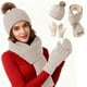 thumbnail image 1 of Yunuuuoa Winter Knit Hat Scarf Gloves Set Thermal Cold Weather Outdoor Accessories for Men Women Soft Fleece Lined Windproof Snow Skiing Hiking, 1 of 6