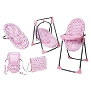 Lissi Baby Doll 6-in-1 Convertible Highchair Doll Accessories, Childrens toy, 6 Pieces