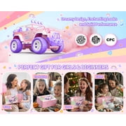 DEERC Pink Remote Control Car for Girls with Fog Mist & Music, 1:16 RC Car with LED Lights for Kids, 2.4Ghz All Terrain SUV Truck Gifts, Off-Road Racing Vehicle Toy Car, Girls Toys