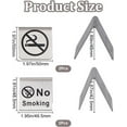thumbnail image 2 of 4Pcs 2 Styles Stainless Steel No Smoking Table Sign 2x1.9in Metal Warning Reservation Non Smoking Desk Logo Display Signs for Restaurant Office Hotel Hospitals Clubs Room Business, 2 of 6
