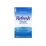 Refresh Classic Sterile Lubricant Eye Drop, Preservative Free, 50ct, 4-Pack