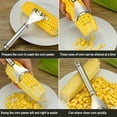 thumbnail image 4 of Bxaolu Corn Peeler Stainless Steel Corn Cob Stripper Tool Corn Thresher from The Cob, Removes Corn Kernels From Corn Cobs In Seconds, Kitchen Gadgets, 2Pack, 4 of 9