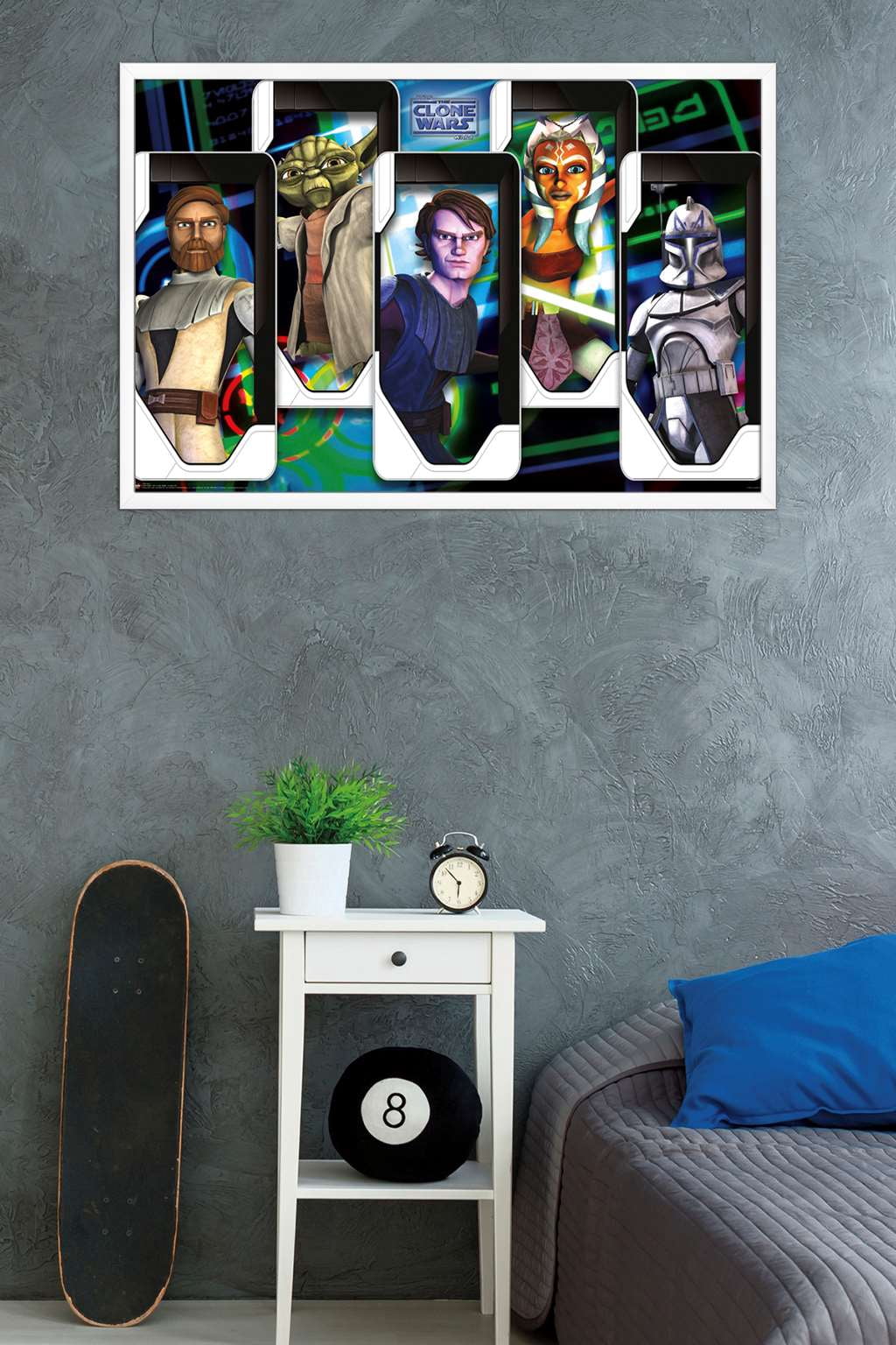 Star Wars: The Clone Wars - Close Ups Wall Poster, 22.375" x 34", Framed