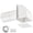 White-4inch, variant on 8inch White Hooded Wall Vent, Galvanized Steel for Kitchen Range Hood Dryer Bathroom