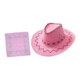 thumbnail image 1 of Sombrero de Vaquero Sunnimix con Bandana Ala Grande Rosa Claro, 1 of 8