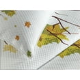 thumbnail image 4 of Ambesonne Fall Quilted Bedspread Set 3 Pcs, Autumn Foliage Maple Leaf, King Size, Yellow Orange, 4 of 5