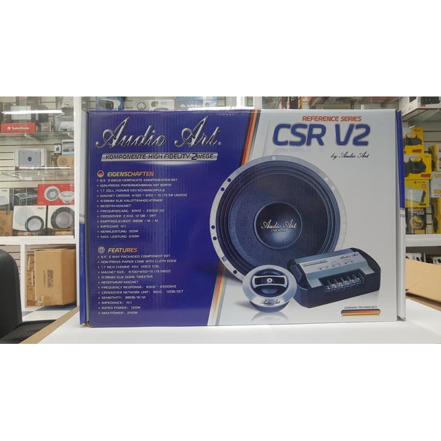 Set de Medios Profesional Audio Art CSR V2 240 Watts 6.5 Pulgadas 4 Ohms 2 Vías con Tweeter y Crosso Audio Art CSRV2