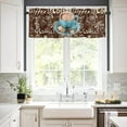 thumbnail image 5 of Coffee Theme Window Curtains Valance Rod Pocket Curtain Drapery for Living Room Kitchen Bathroom, Coffee Beans Sugar, Soft&Washable Small Window Treatment Valances, Farmhouse, 1 Panel, 54x18inch, 5 of 5