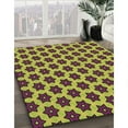 thumbnail image 3 of Ahgly Company Machine Washable Indoor Rectangle Transitional Neon Yellow Green Area Rugs, 7' x 9', 3 of 7