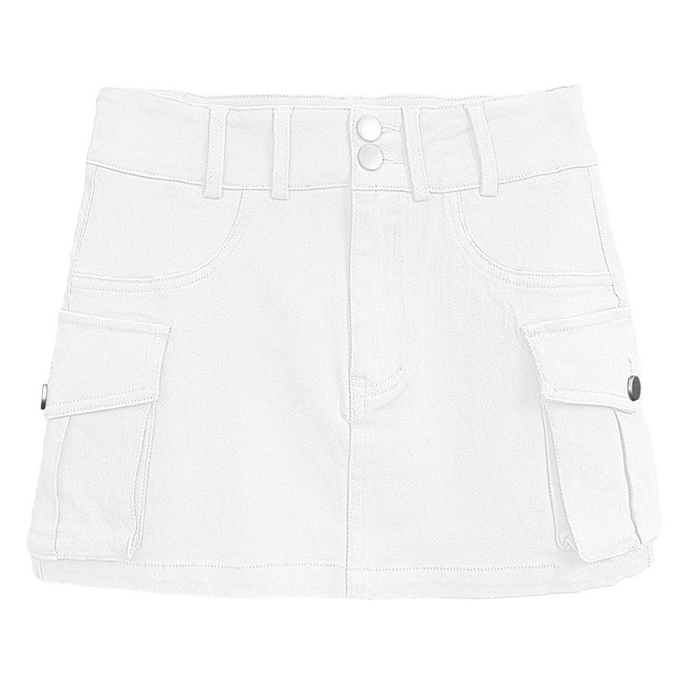 gvdentm Skirts for Women Low Waist Cargo Skirt Women Button gvdentm Skirts for Women Low Waist Cargo Skirt Women Button