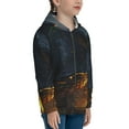 thumbnail image 5 of Kdxio Glowing Snake Dark Forest Pattern Kids Boys Girls Zip Up Hoodie 3D Printed Hooded Sweatshirt Hoody Coat with Pocket 7-12 Y-Medium, 5 of 6