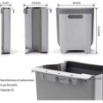 thumbnail image 2 of 9L Foldable Trash Can Wall Mounted Trash Can for Kitchen Cabinet Door Cleans Counter, Sink, Bathroom Folding Trash Can (Grey), 2 of 5
