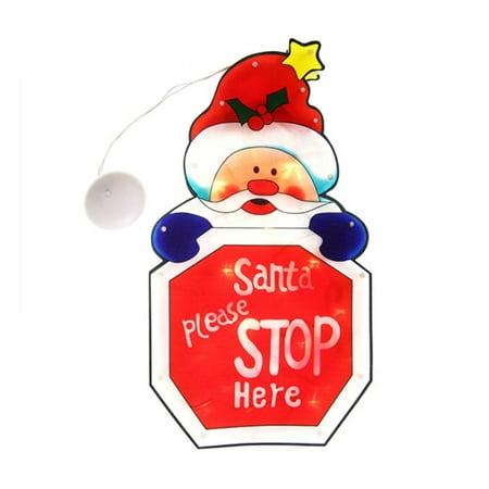 

Waterproof Christmas Window Hanging Led Light Cartoon Lamp Fairy Light with Suction Cup for Christmas Decoration Best Gift